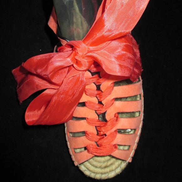 $242 REBECCA MINKOFF NORDSTROM coral  SANDALS 6.5 - Picture 4 of 7